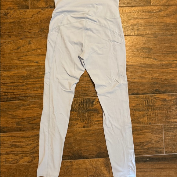 Free People Movement Never Better Fold Over Light Blue Leggings Size Small NWOT - Picture 3 of 3